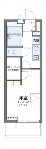 レオパレスクイーンハイツ小山の間取り