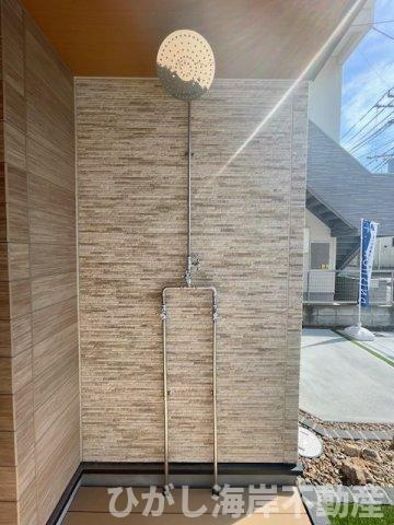 平塚市龍城ケ丘　新築戸建　全３棟の庭|外用シャワー