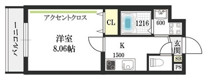 ウエストコクーン阿倍野の間取り