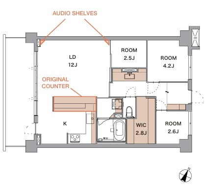 クリオ茅ヶ崎柳島海岸の間取り|ペットと暮らせる3LDKです。