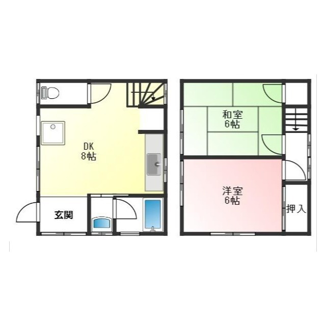 岐阜市本町５丁目の一戸建ての間取り