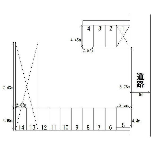 岐阜市鏡島精華１丁目の駐車場の間取り