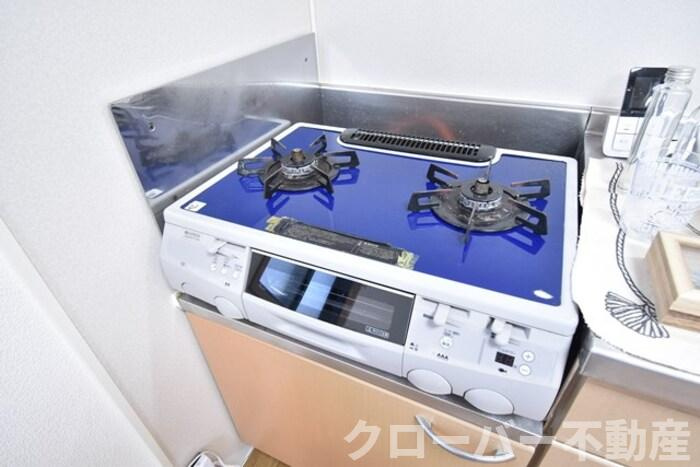 ハイツ田園 Ⅱ A棟のキッチン|ガスコンロ