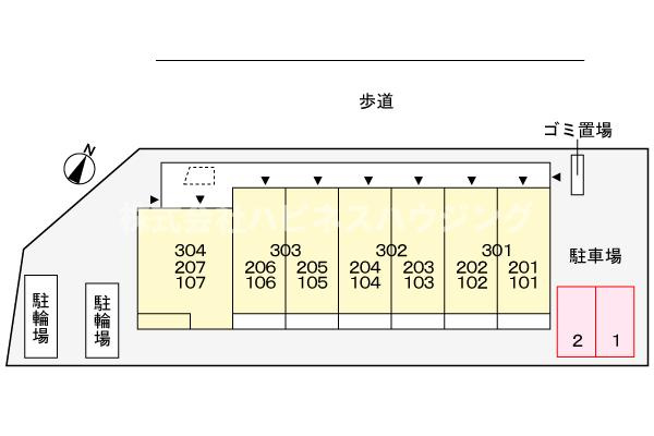 ソルス・おおたかの駐車場