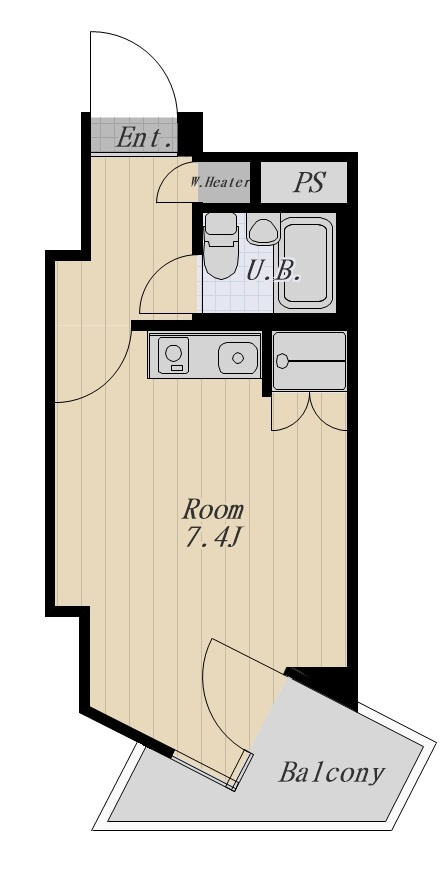 ストーク・ストラーダ雪ヶ谷 203号室の間取り
