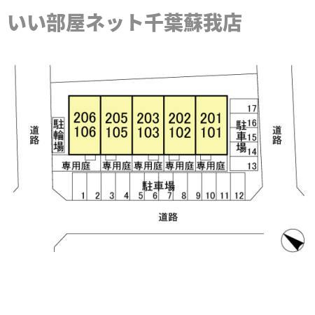 コモンシティハイツJの区画図