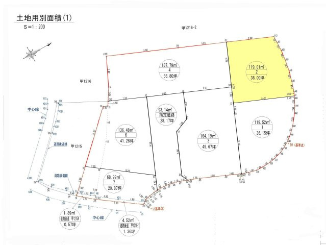 大津甲　建築条件なし　売土地　2号地　（全6区画）