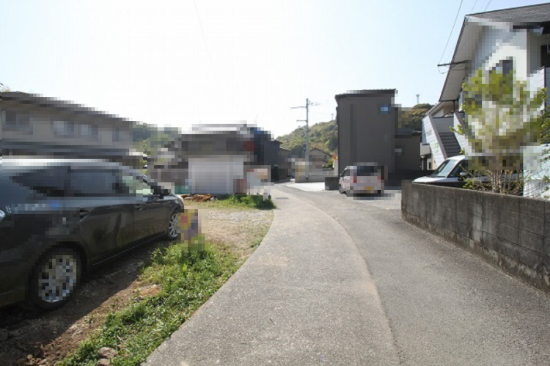 大津甲　建築条件なし　売土地　4号地　（全6区画）の前面道路含む現地写真