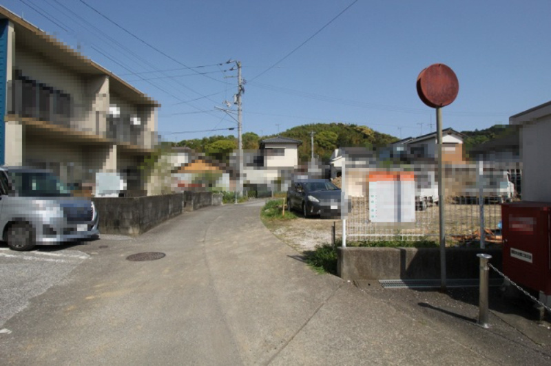 大津甲　建築条件なし　売土地　4号地　（全6区画）の前面道路含む現地写真