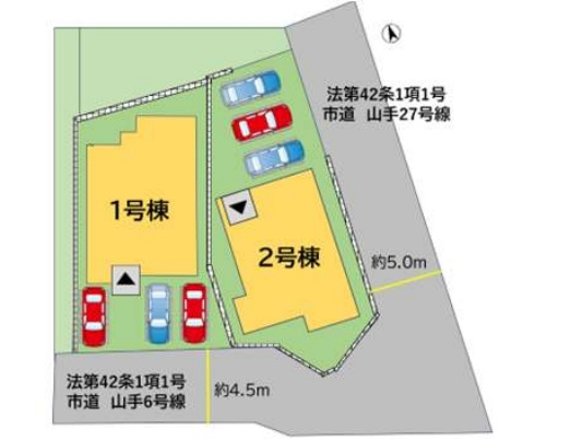 小倉南区山手2丁目1期の区画図