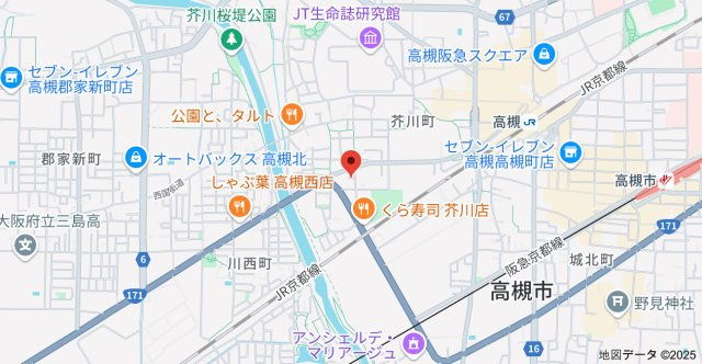 高槻市南芥川町住宅の地図