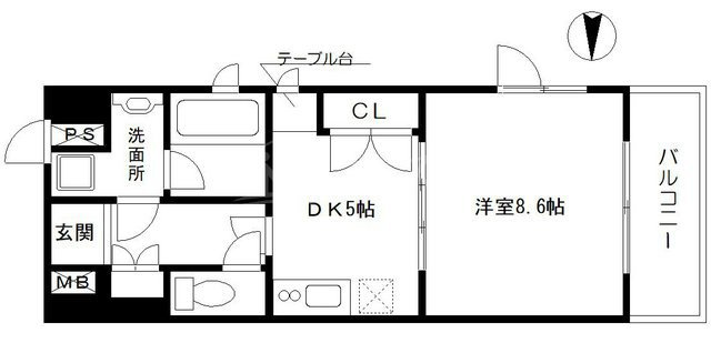 天満泉マンションの間取り