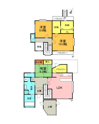 【間取り】 | あかざわ恒陽台　戸建