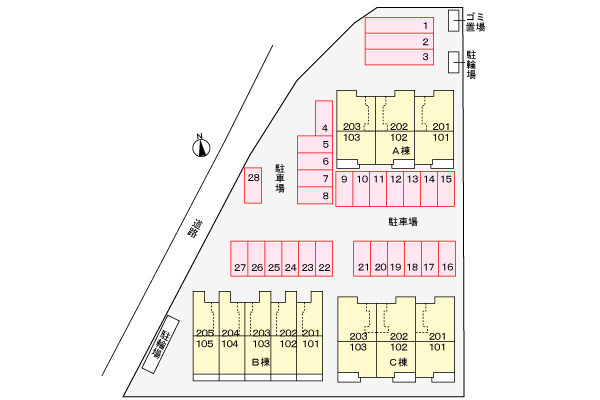 シルバーストン　Ⅱの駐車場|駐車場