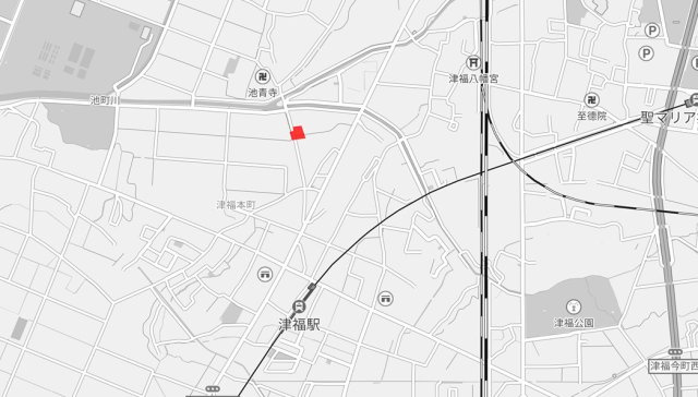津福本町 土地の地図