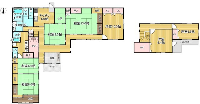 中古戸建　上田市塩川の間取り