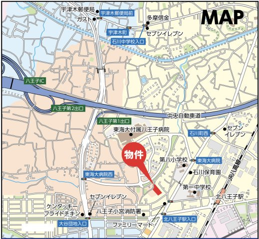 祝：成約済み　八王子市　大谷町　新築戸建ての地図|～仲介手数料無料☆八王子ひなた不動産～八王子市大谷町　新築戸建て