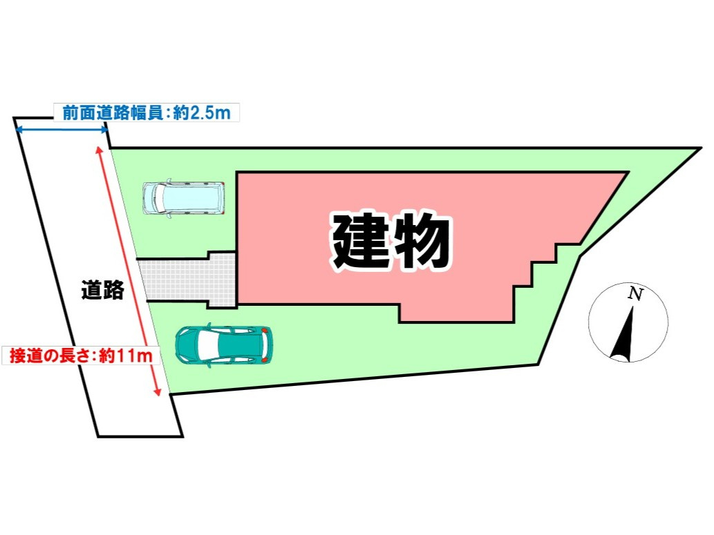 飯塚市鯰田　中古戸建の区画図|※図面と現況が異なる場合には現況を優先いたします。