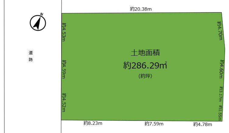精道町　売土地の土地図