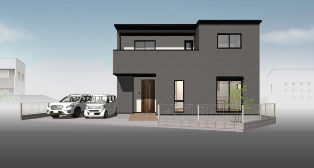 石立町　建築条件付き　売土地　1号地　（全8区画）の完成予想図|プラン例　建物面積　88.60㎡（26.80坪）