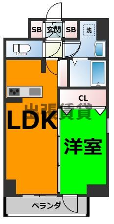 仲介手数料０円！Canal Eastの間取り