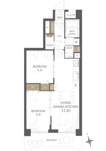 【間取り】ダイアパレスベイシティ旭町 