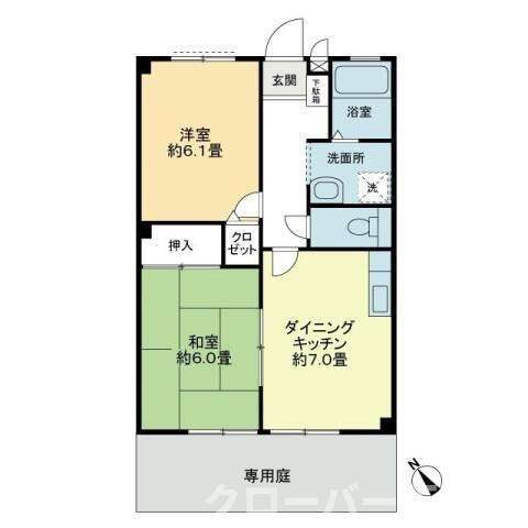フォブール川津Ｄの間取り|間取図