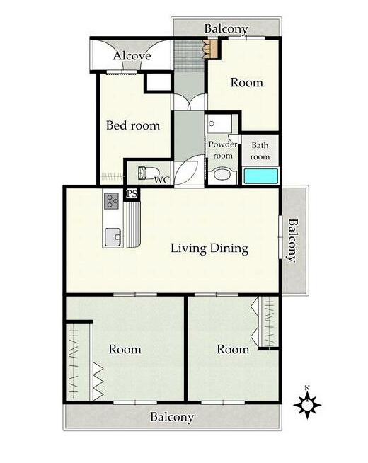 アーバンライフ江西Bの間取り|４LDK