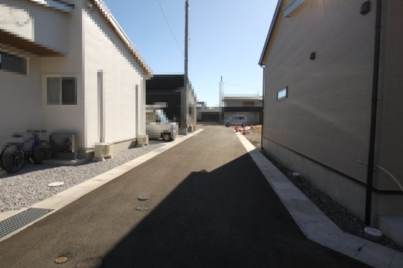土佐山田町　新築戸建　Ｃ号地　（全4区画）　の前面道路含む現地写真