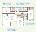【間取り】 | 建物面積91.91㎡　広々18帖のLDK・全居室6帖以上の平屋のお家♪シューズインクローク・ウォークインクローゼット・各部屋収納付きで便利です！