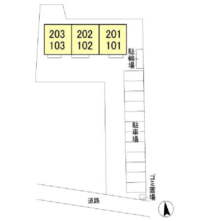 メゾン・ド・ヴェルジェ Aの区画図