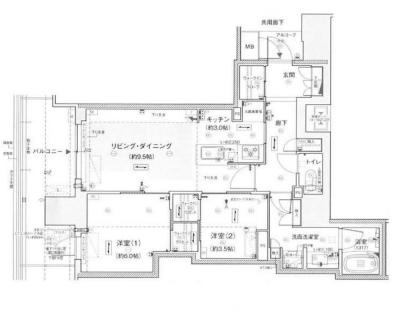 ジオタワー堺筋本町の間取り