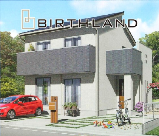 新築戸建・建売　福島市笹木野　はぴママの外観|Z空調搭載で一年中快適な気温で過ごせるお家！