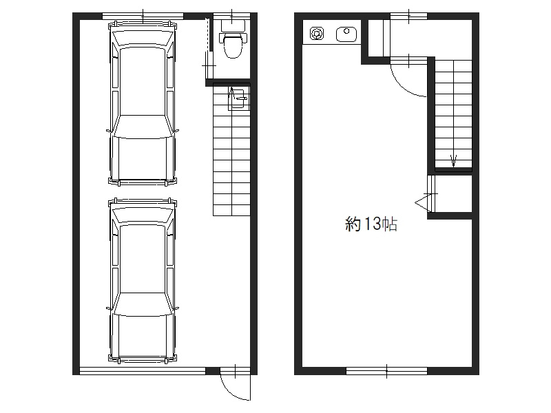 AZUMA  BASEの間取り|車はイメージです。サイズ要確認。