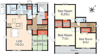 【間取り】 | 郡山市片平町釜場新築一戸建て3棟