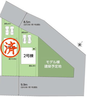 【区画図】 | 郡山市片平町釜場新築一戸建て3棟