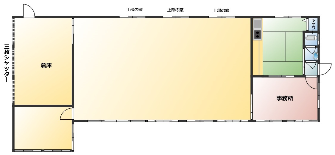 ウェルグリーン店舗・倉庫の間取り