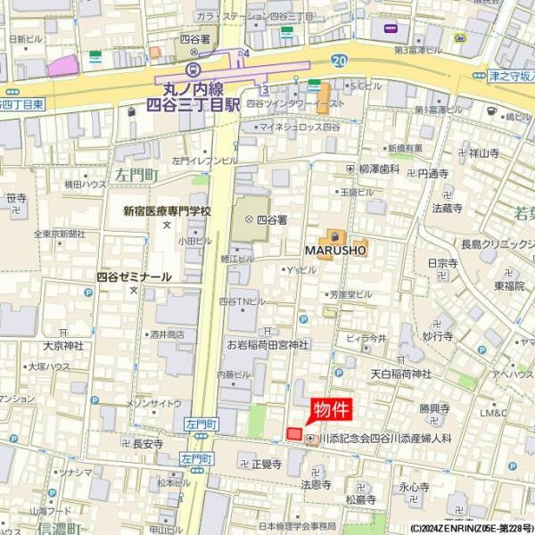 クレールメゾン左門町の地図|クレールメゾン左門町