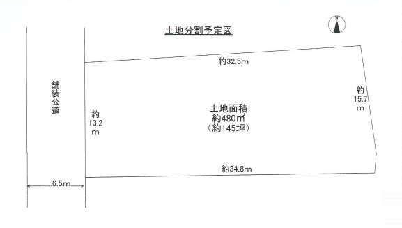 坂戸市小沼売地の土地図