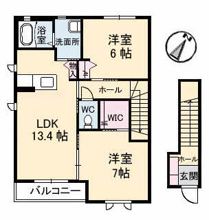 【間取り】 | ブランドールTS C