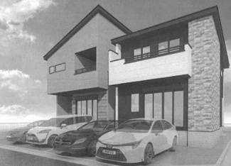 【外観パース】 | 【名古屋市熱田区五番町602新築戸建３号棟】✨️仲介手数料無料✨️千年小学校・宮中学校