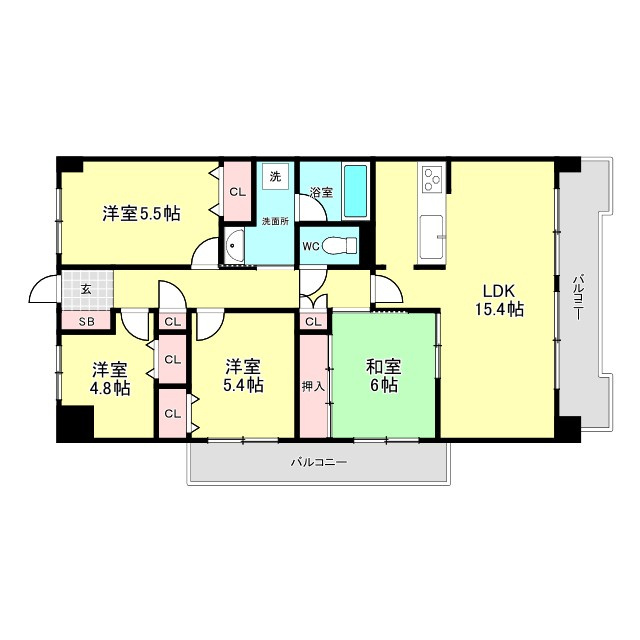 CASSIA南住吉の間取り