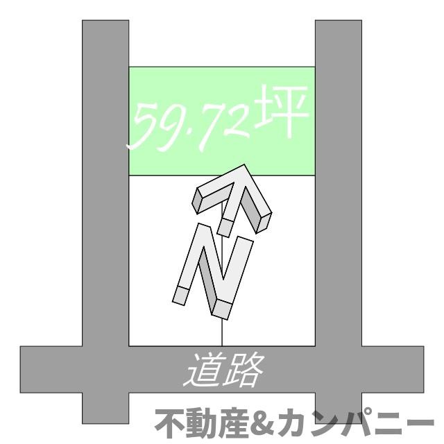東垣生町売土地の土地図