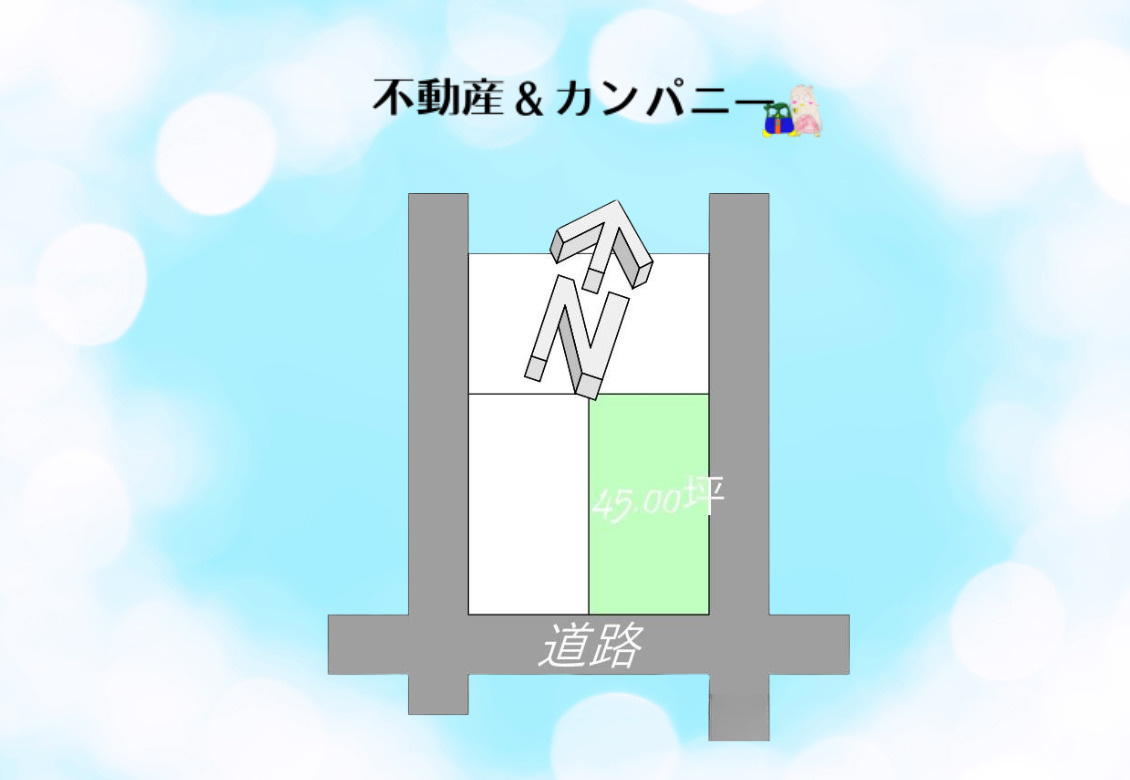 東垣生町売土地の土地図