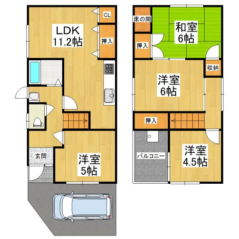 【間取り】 | 河内長野市高向貸家