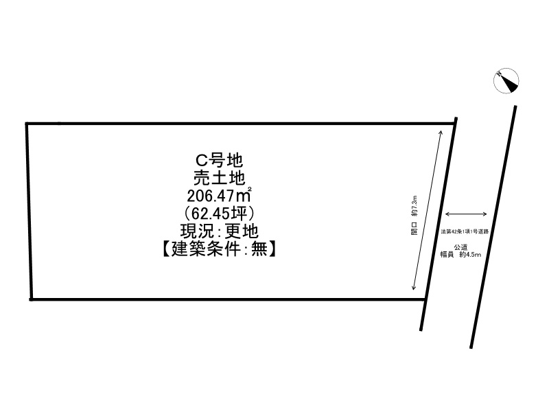 姫路市西新在家3丁目/全4区画の区画図