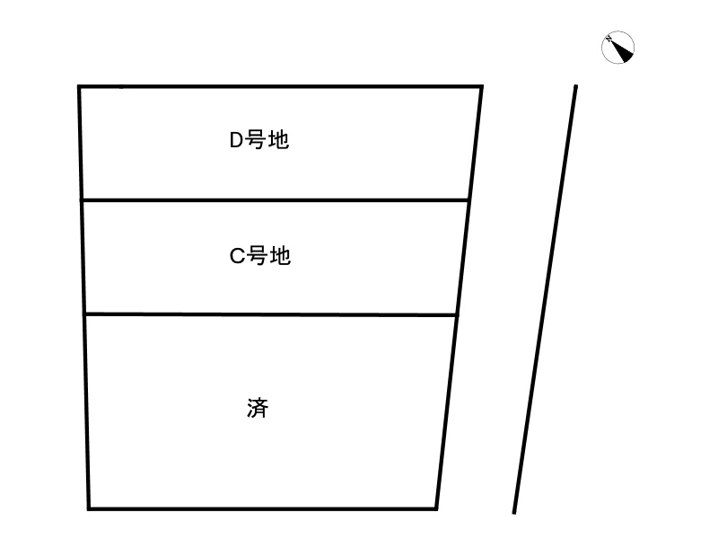 姫路市西新在家3丁目/全4区画の区画図