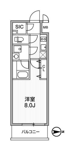 ルニック新御徒町Ⅰの間取り