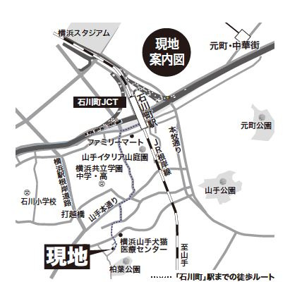 仲介手数料無料　横浜市中区柏葉の地図