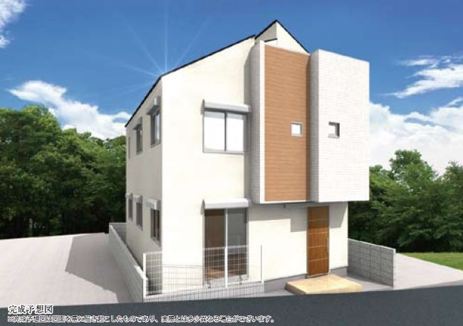 仲介手数料無料　横浜市中区柏葉の外観パース